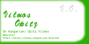 vilmos opitz business card